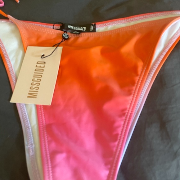 NWT Missguided Ombré Pink & Orange Bikini - Picture 8 of 8